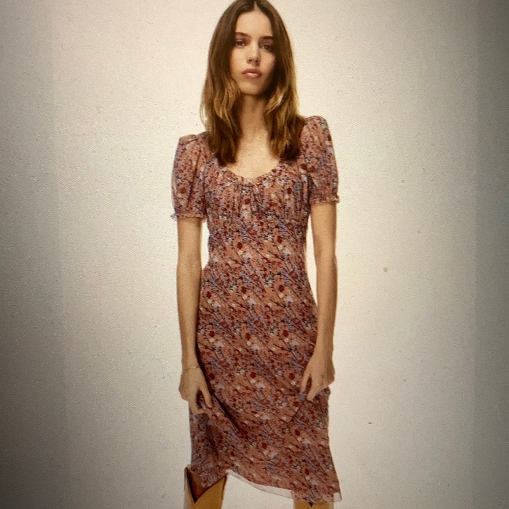 Wilfred Windfall Dress size small, Terracotta floral